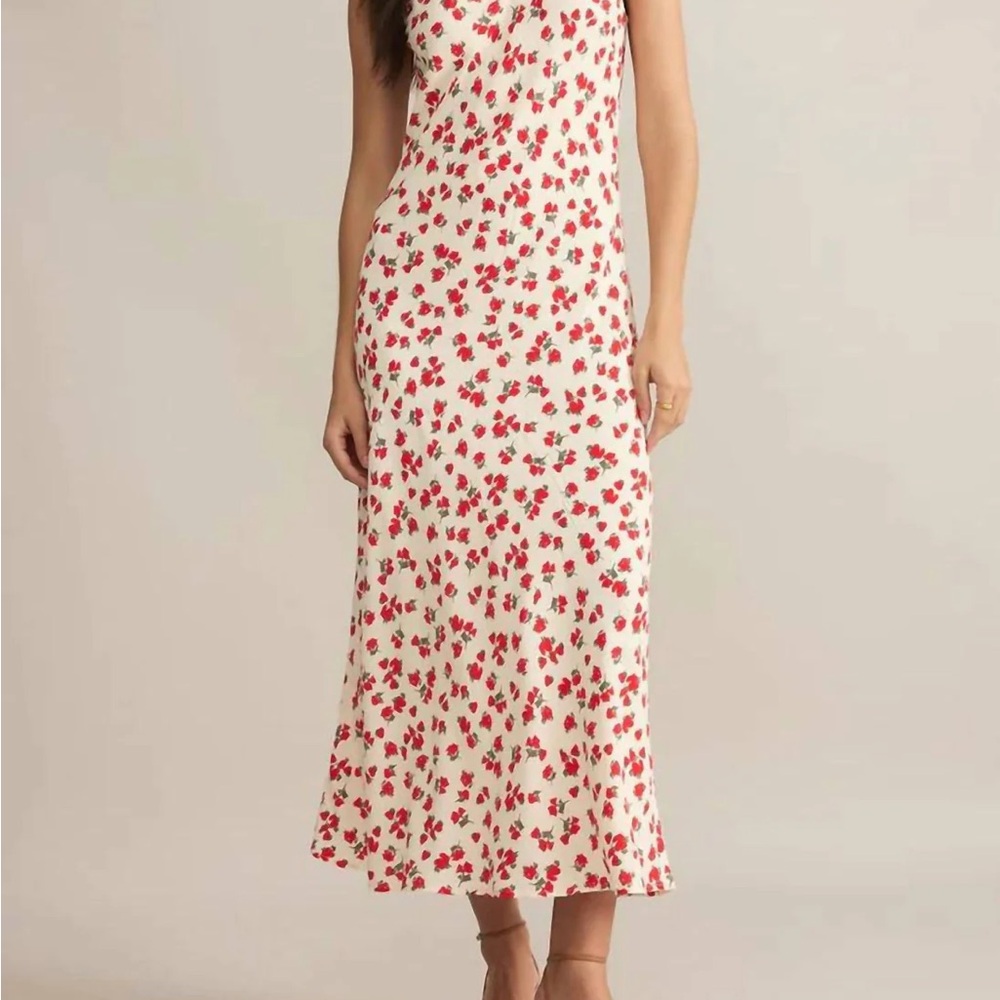 ZSUPPLY Floral Red and White Maxi Dress